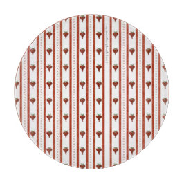 Stripes of Hearts Schneidebrett