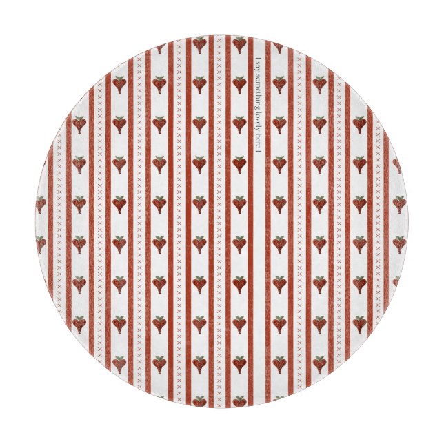 Stripes of Hearts Schneidebrett (Vorderseite)