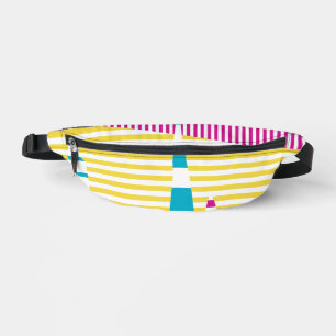 Stripes on Stripes - Turquoise, Jaune et Rose