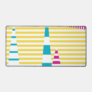 Stripes on Stripes - Turquoise, Jaune et Rose