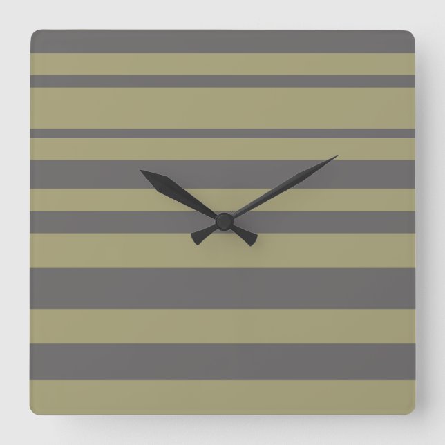 Stripes Quadratische Wanduhr (Vorderseite)