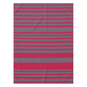 Stripes Red Gray Tischdecke