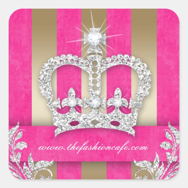 Stripes Sticker Bijoux Couronne rose Or (Devant)
