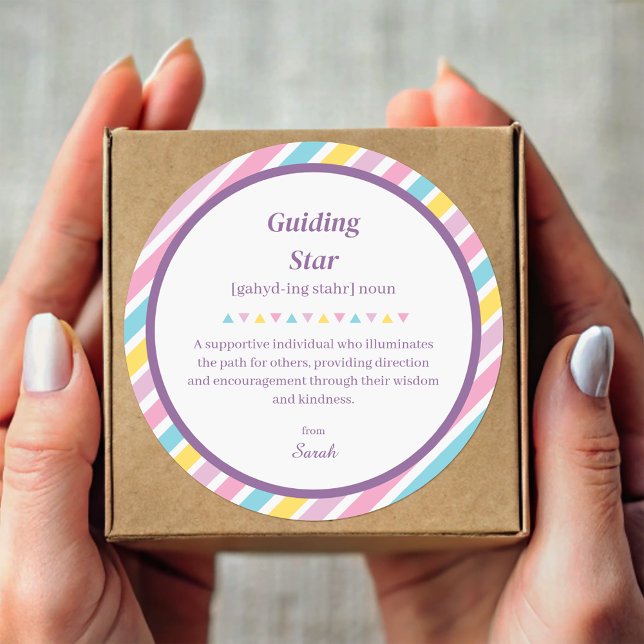 Stripes Teacher Mentor Wertschätzung Vielen Dank Runder Aufkleber (Stripes Teacher Mentor Appreciation Thank You Classic Round Sticker)