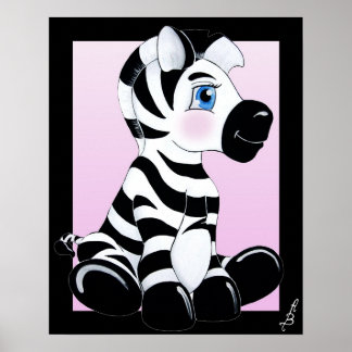 Stripes the Baby Zebra Poster