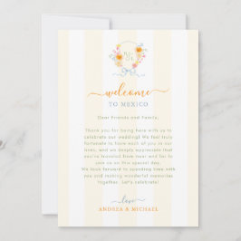 Stripes Wedding Welcome Letter Itinerary Card Einladung