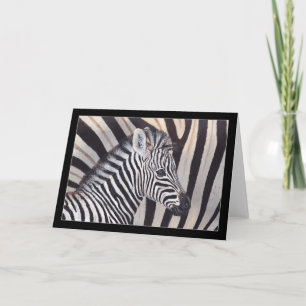Stripes Zebra Baby and Mama Grußkarte Karte