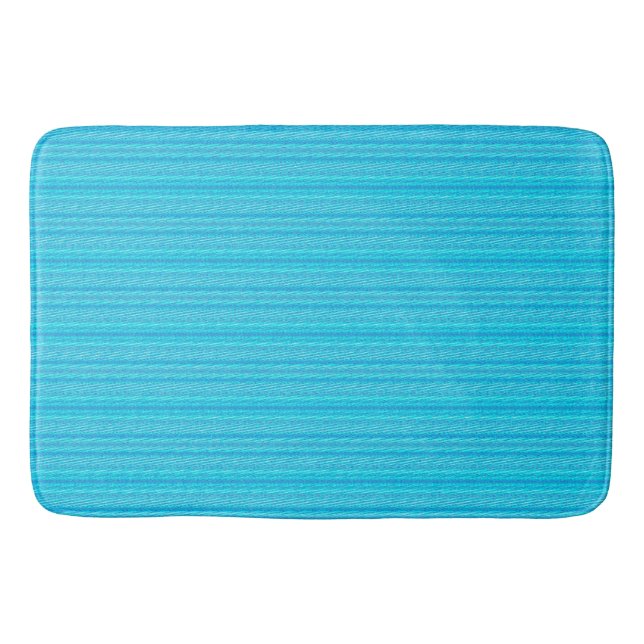 Stripey Cyan Badematte (Vorderseite)