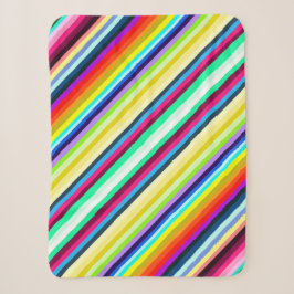Stripey Fleece Blanket 30"x40" Sherpadecke