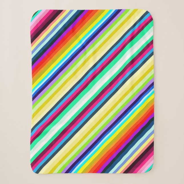 Stripey Fleece Blanket 30"x40" Sherpadecke (Vorderseite)