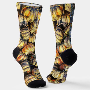 Stripey Pumpkins Cluster Socken