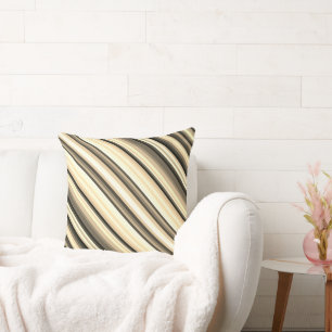 Stripey Sepia Throw Kissen 20" x 20"