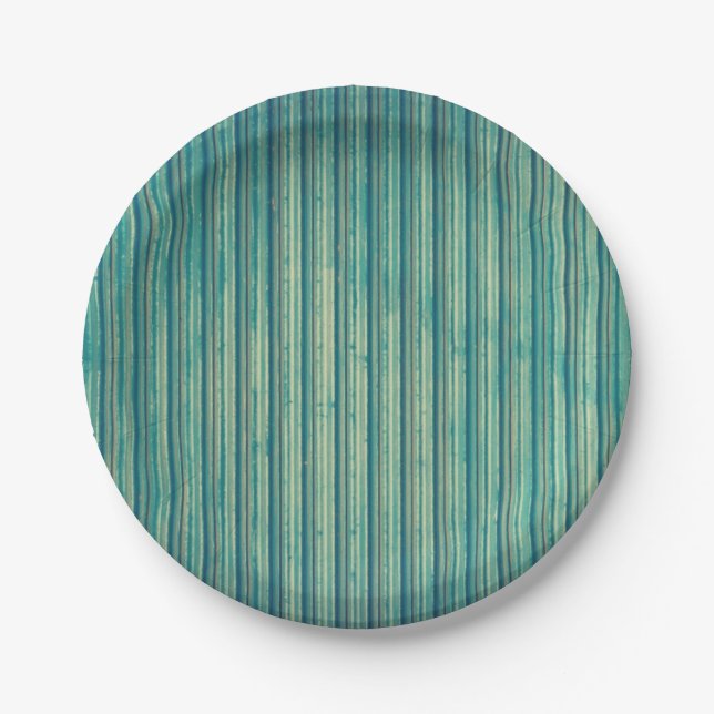 Striping Blue Lines Pappteller (Vorderseite)