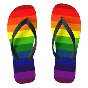 STRIPITÄT! STRIPETTY!  ES IST RAINBOW STRIPES!~ FLIP FLOPS
