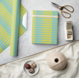 Strippapier für Stripteppiche aus Aqua Chartreuse Geschenkpapier