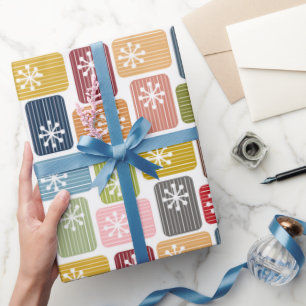 Strippte Rechtecke Geschenkpapier