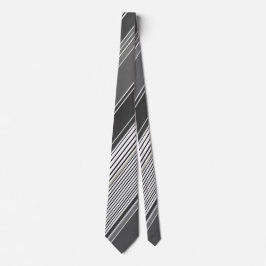 Strips Luxury Gray Print Krawatte