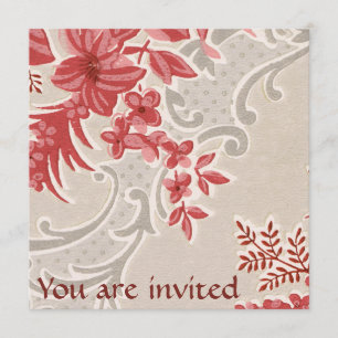 Stripte Blume Vintage Hintergrundbilder Einladung