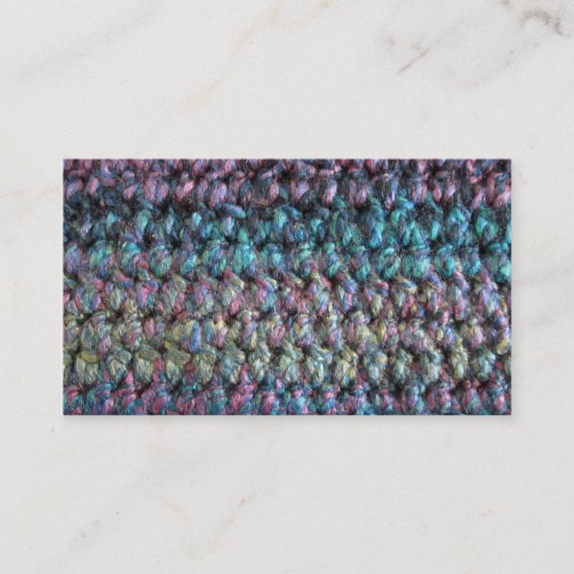 Stripte gestrickte Wolle Visitenkarte (Vorderseite)