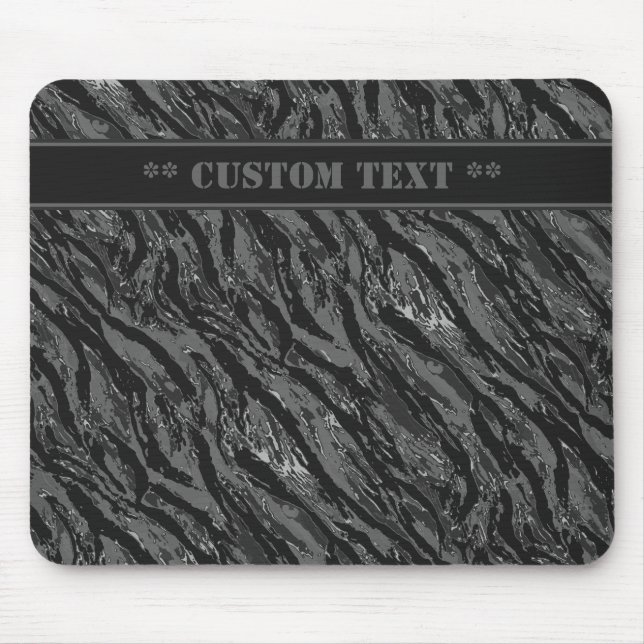 Stripte graue Camouflage Mousepad mit benutzerdefi (Vorne)