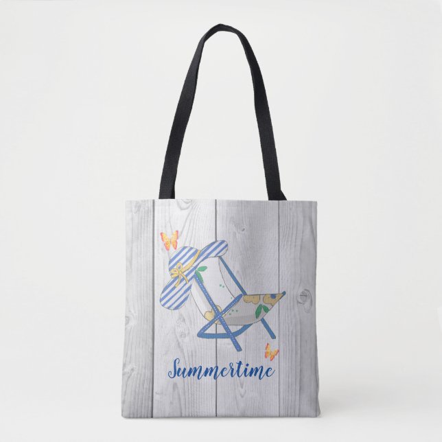 Stripte Hat- und Summertime-Tasche Tasche (Vorderseite)