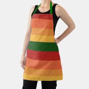 Stripte Herbstfarben Schürze