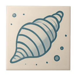 Stripte Spirale Muschel Minimal Art Tile Fliese