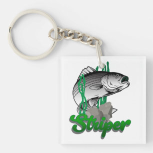 Stripter Bass der Frischwasserkönig der Kämpfer Schlüsselanhänger