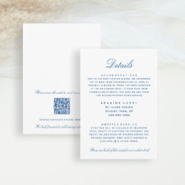 Stripter Bass Wedding Details Hotel Info QR Code Begleitkarte