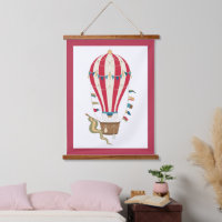 Stripter Red & White Steampunk Heißluftballon