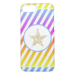 Stripter Regenbogen Moderner Star Case-Mate iPhone Hülle