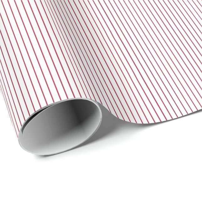 Striptes Geschenkpapier rot-weiß 01 (Rolleneckpunkt)