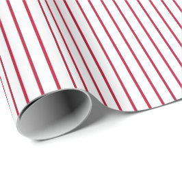 Striptes Geschenkpapier rot-weiß 06