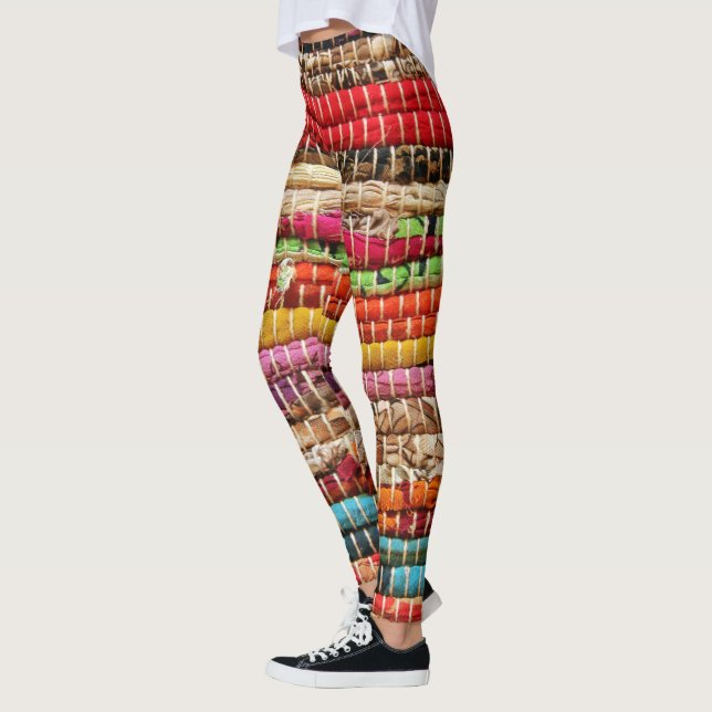 Striptes Gewebeseil webt natürlich Leggings (Links)
