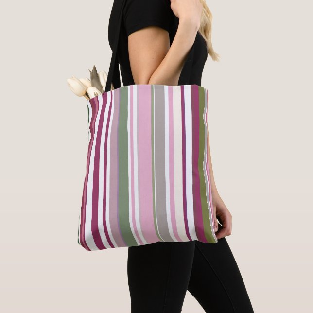 Striptes Lebensmittelgeschäft Einkaufstasche Tasche (Von Nahem)