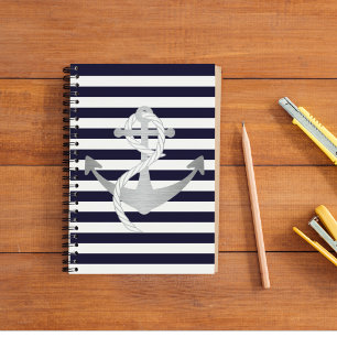 Striptes Nautical Sailing Notebook Notizbuch