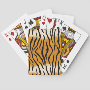 Striptes Tigermuster Spielkarten