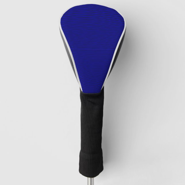 Stripy Blue Golf Head Cover Headcover (Vorderseite)