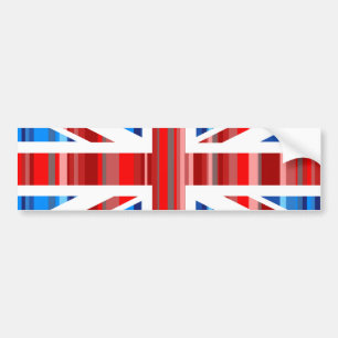 Stripy Großbritannien Autoaufkleber