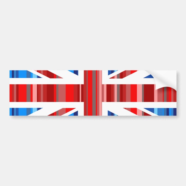 Stripy Großbritannien Autoaufkleber (Vorne)