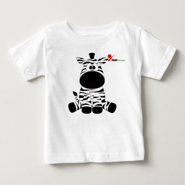 Stripy Zebra Baby T - Shirt (Vorderseite)