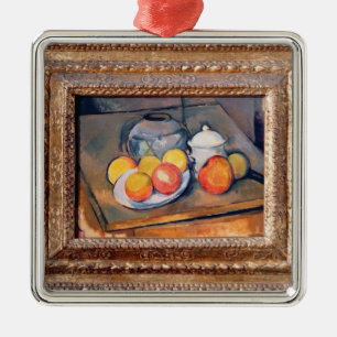 Stroh-bedeckter Vase Pauls Cezanne  , Silbernes Ornament