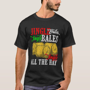 Strohballen Strohballen Strohballen auf dem ganzen T-Shirt