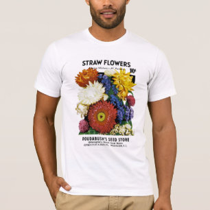 Strohblumen-Samenpaket-Etikett T-Shirt