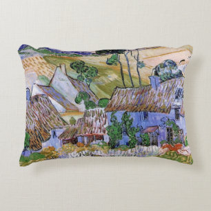 Strohdach-Hütten von Hill von Vincent van Gogh Dekokissen