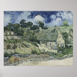 Strohgedeckte Hütten in Cordeville Vincent Van Gog Poster