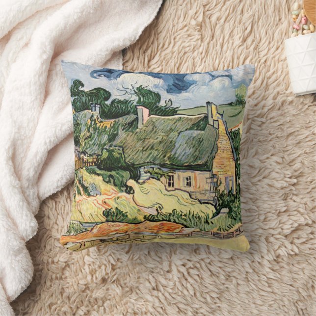 Strohhütte Hütten in Cordeville Vincent van Gogh Kissen (Decke)