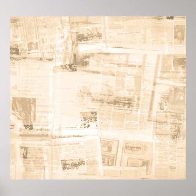 Strohpapier: alter Zeitungshintergrund. Poster (Vorne)