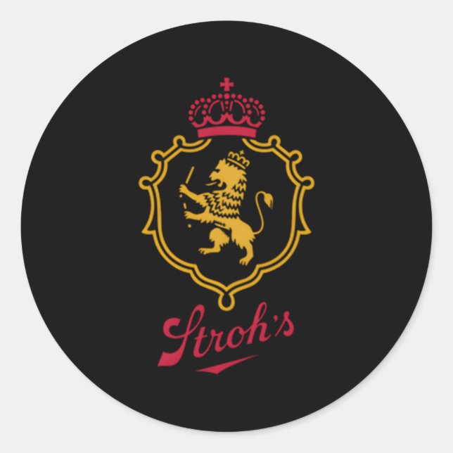 Stroh's beste Dinge sind hart Runder Aufkleber (Vorderseite)