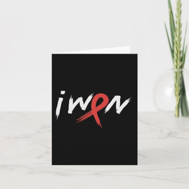 Stroke Awareness Red Ribbon I Won Brain Aneurysm S Karte (Vorderseite)